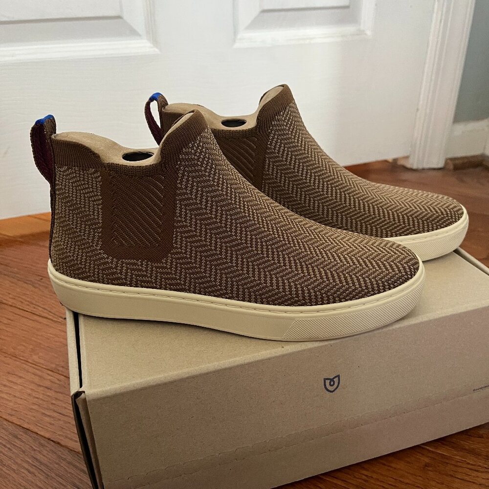 Rothy's - Chelsea Boot - Coffee Herringbone - Sz 7.5